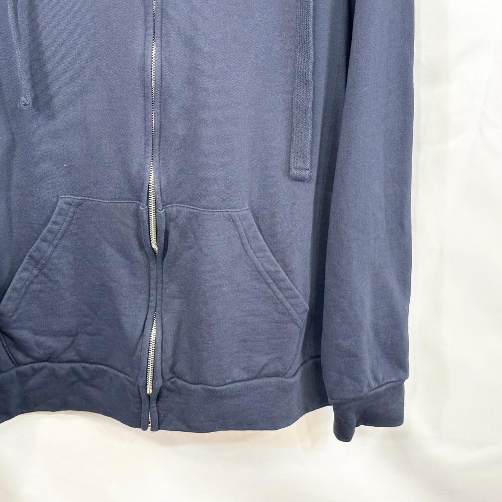 Avenue Plus Size 22/24 Hoodie Full Zip Up Jacket Athleisure Navy Blue Terry D - Picture 4 of 8